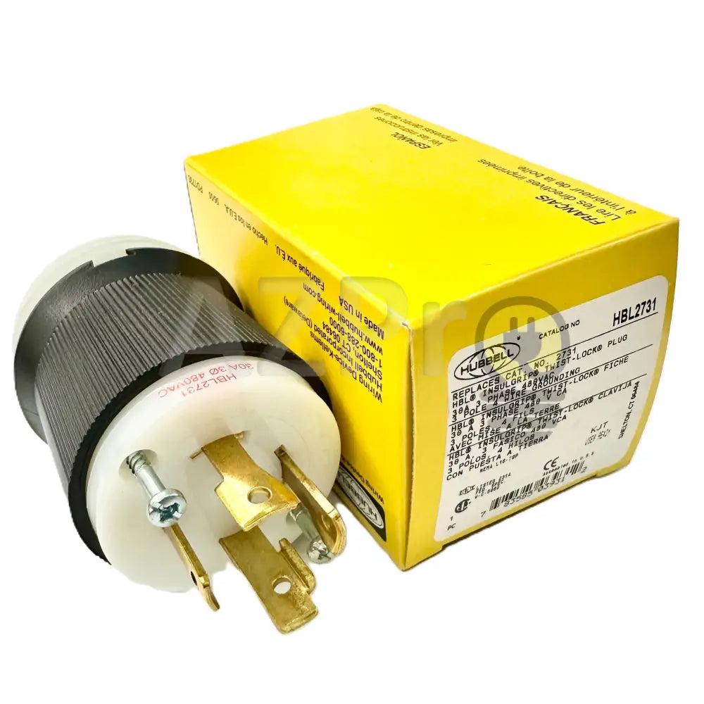 Conector Clavija Macho Twist Lock 30a 480v L16-30P HBL2731 Hubbell - Electrónica > Audio > Equipos para escenario