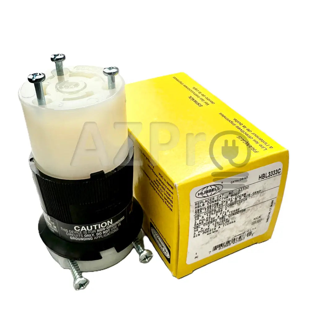 Conector Clavija Twist Lock Hembra 30a 125v-250v Non Nema HBL3333C Hubbell - Electrónica > Audio > Equipos para