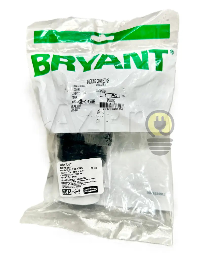 Conector Clavija Twist Lock Hembra 30a 250v L15-30r 71530NC Hubbell Bryant Electrónica > Audio > Equipos para escenario