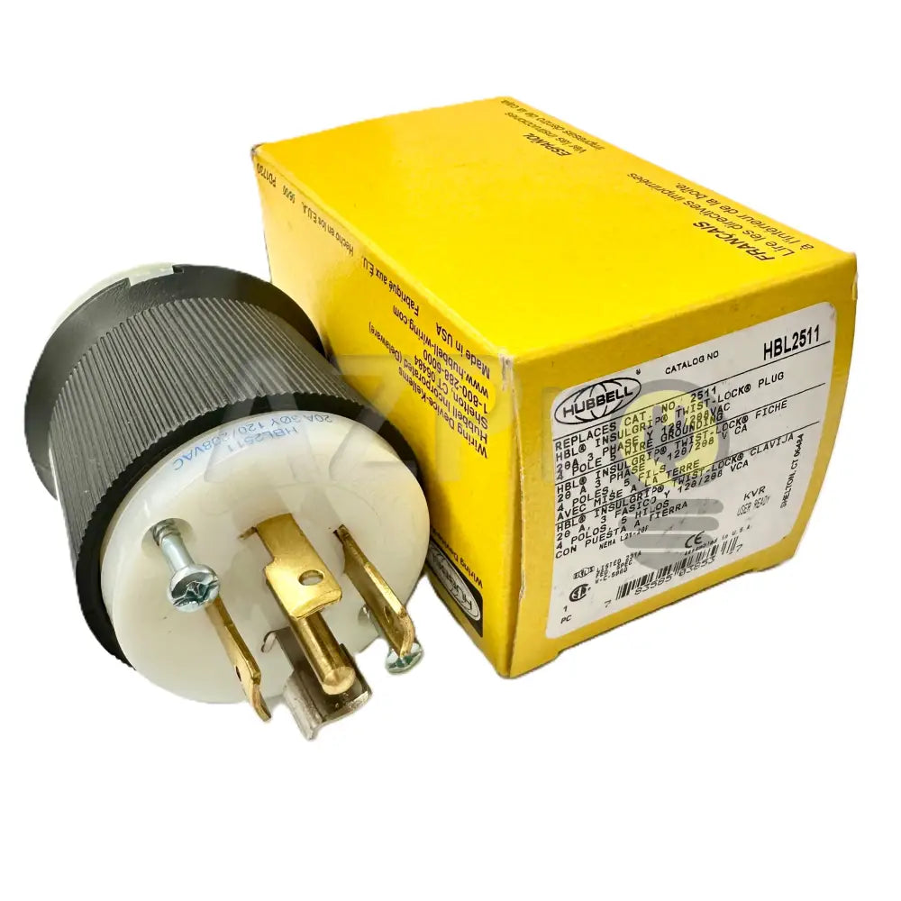 Conector Clavija Twist Lock Macho 20a 120/208v L21-20P HBL2511 Hubbell - Electrónica > Audio > Equipos para escenario