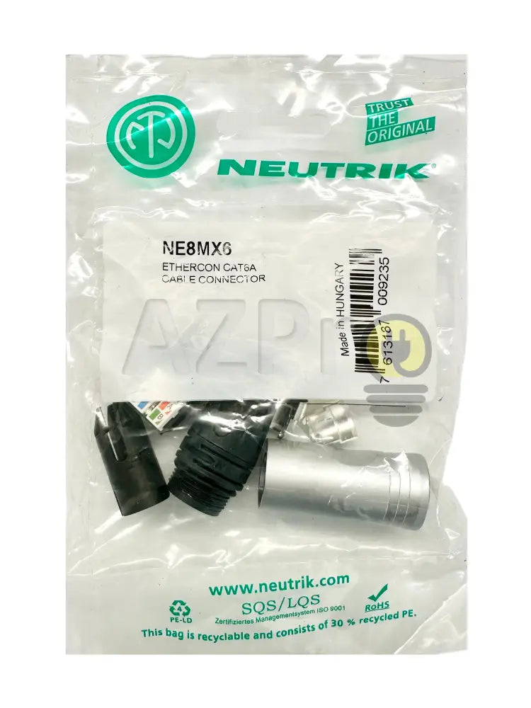Conector Ethercon RJ45 Macho Linea para cable CAT 6 NE8MX6 Neutrik - Electrónica > Audio > Equipos para escenario