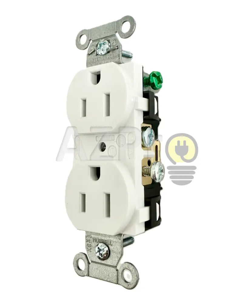 Conector Receptaculo Contacto Duplex 15a 125v 5-15r Blanco CR15WHI Hubbell - Electrónica > Audio > Equipos para