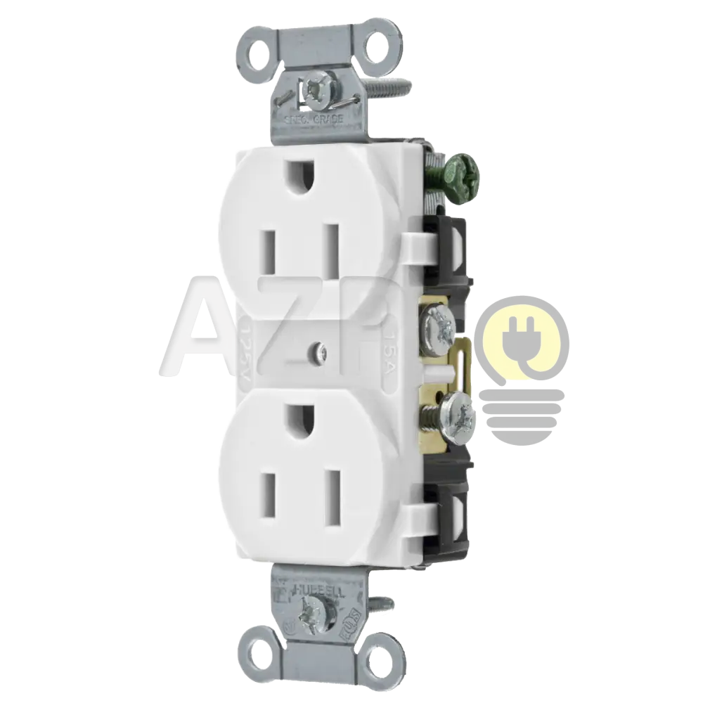 Conector Receptaculo Contacto Duplex 15A 125V 5-15R Marfil Cr15Whi Hubbell Electrónica > Audio