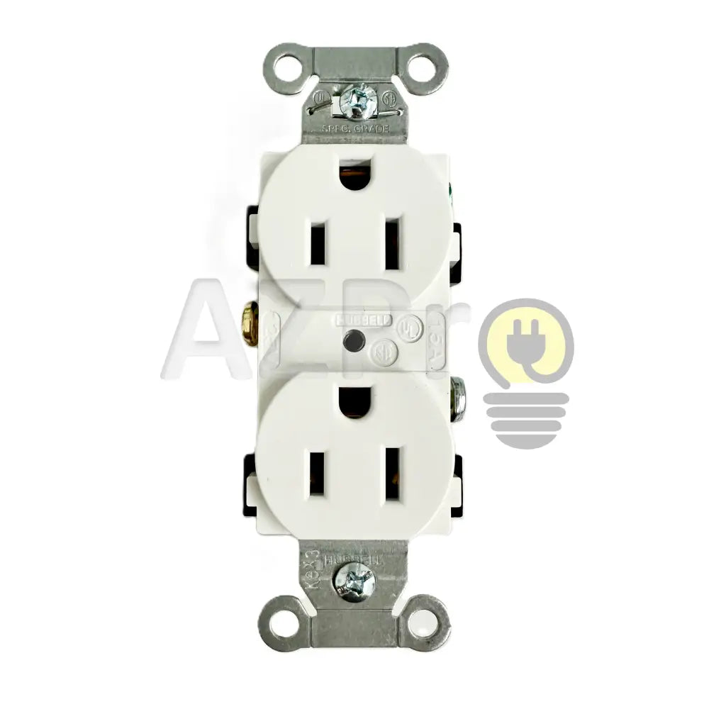 Conector Receptaculo Contacto Duplex 15a 125v 5-15r Blanco CR15WHI Hubbell - Electrónica > Audio > Equipos para