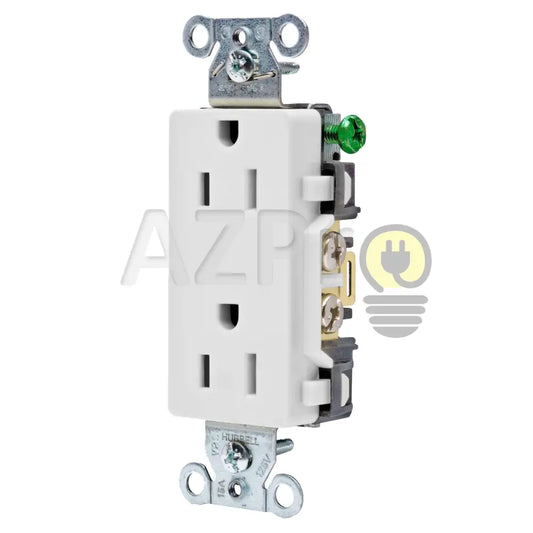 Conector Receptaculo Contacto Duplex 15A 125V 5-15R Dr15Whi Blanco Hubbell Electrónica > Audio