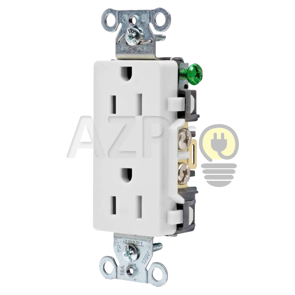 Conector Receptaculo Contacto Duplex 15A 125V 5-15R Dr15Whi Blanco Hubbell Electrónica > Audio