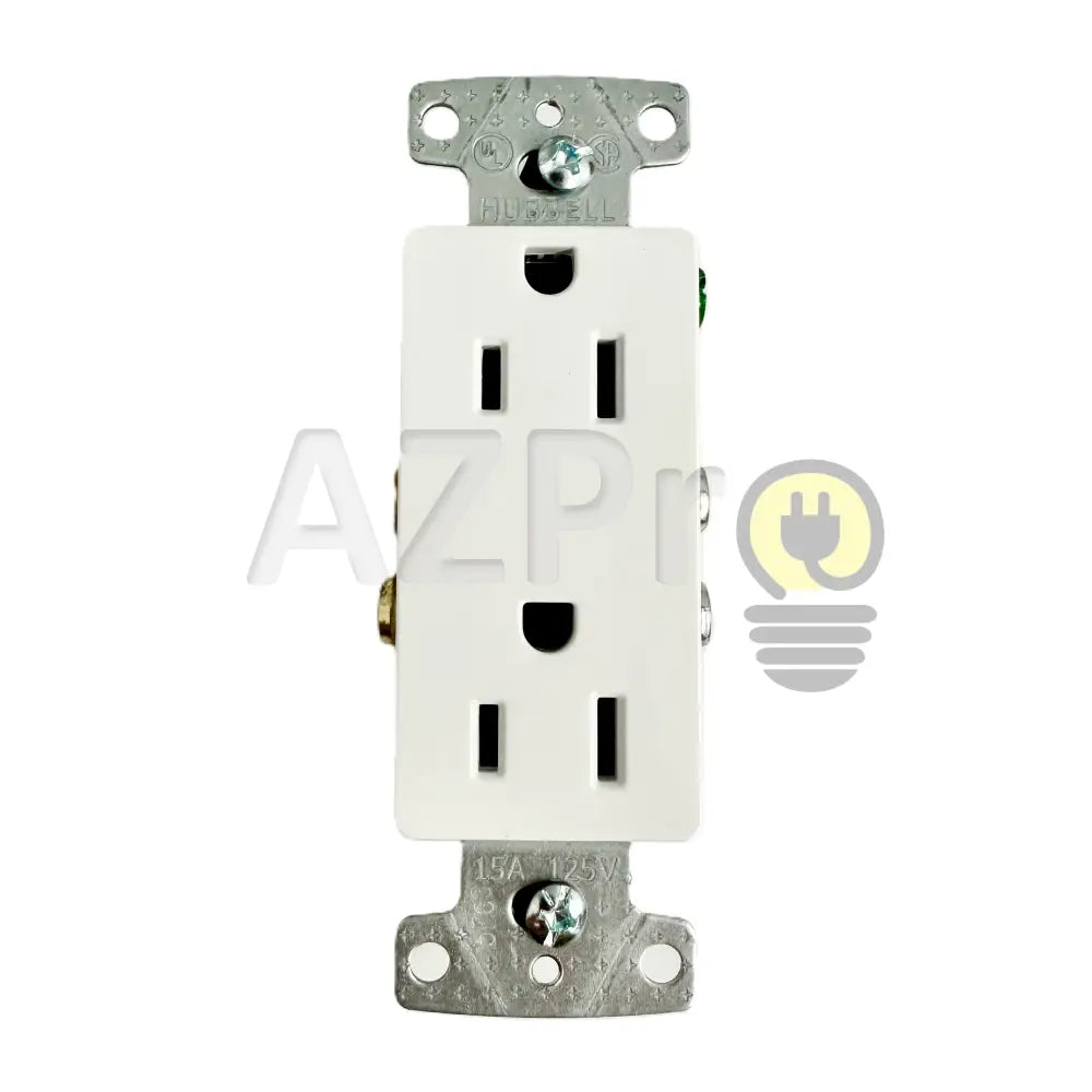 Conector Receptaculo Contacto Duplex 15a 125v 5-15r RRD15W Blanco Hubbell - Electrónica > Audio > Equipos para escenario