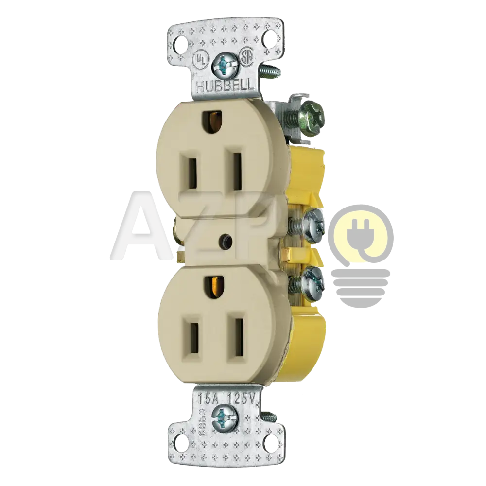 Conector Receptaculo Contacto Duplex 15A 125V Rr15I Hubbell Electrónica > Audio Equipos Para