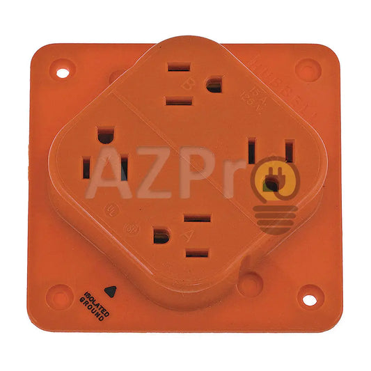 Conector Receptaculo Cuadruple 15a 125v 5-15R IG415 Tierra Aislada Hubbell Electrónica > Audio > Equipos para escenario