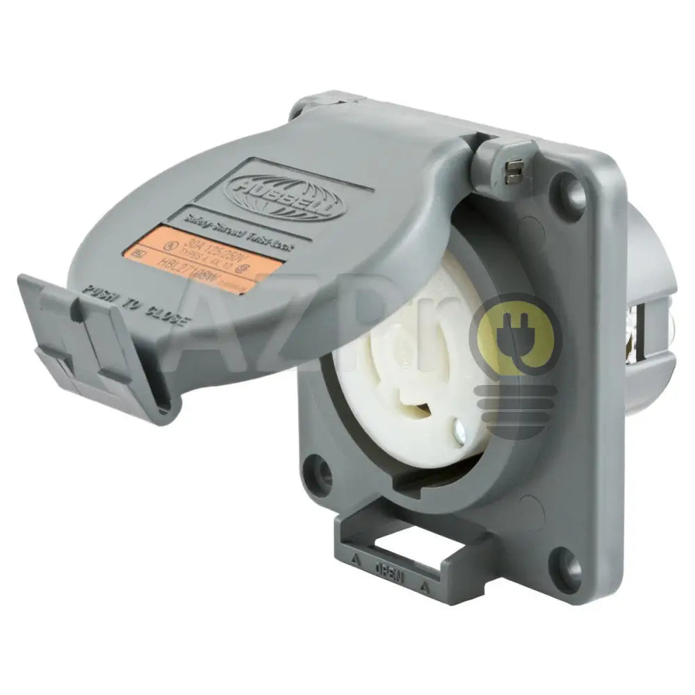 Conector Receptaculo Hembra Twist Lock 30A 125-250V L14-30R Hbl2710Sw Con Tapa Hubbell Electrónica