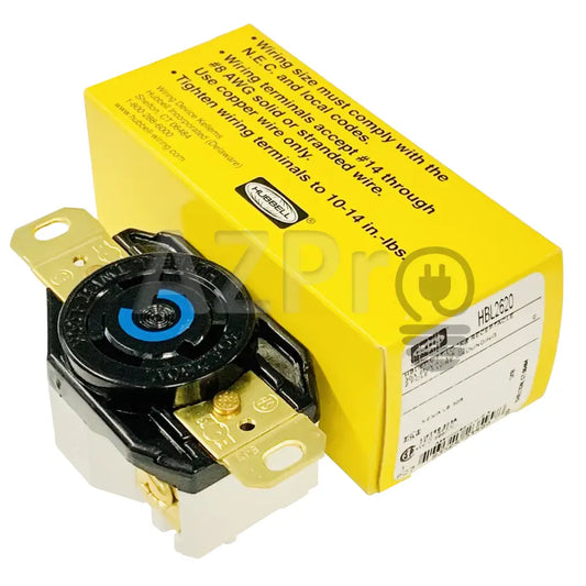 Conector Receptaculo Twist Lock 30A 250V L6-30R Hbl2620 Hubbell Electrónica > Audio Equipos Para