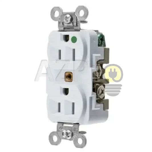 Conector Receptaculo Hospital 15A 125V 5-15R Blanco Hbl8200 Hubbell Electrónica > Audio Equipos Para