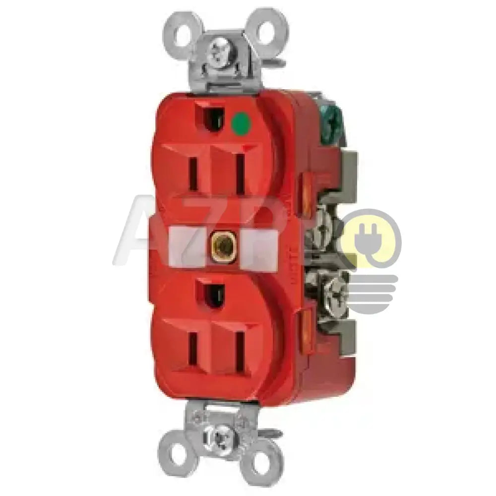 Conector Receptaculo Hospital 15A 125V 5-15R Rojo Hbl8200 Hubbell Electrónica > Audio Equipos Para