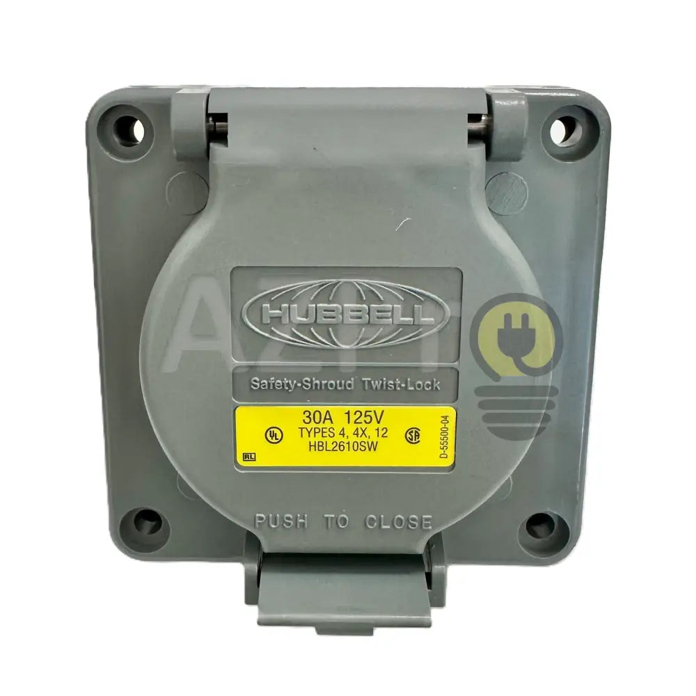 Conector Receptaculo Twist Lock 30a 125v L5-30R Con Tapa Intemperie HBL2610SW Hubbell - Electrónica > Audio > Equipos