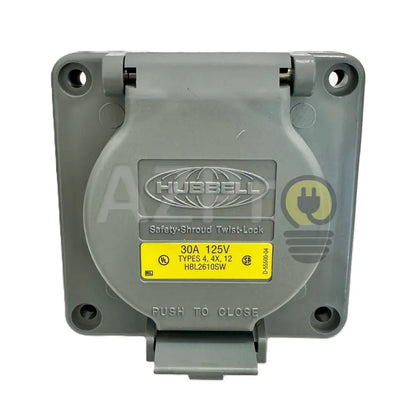 Conector Receptaculo Twist Lock 30a 125v L5-30R Con Tapa Intemperie HBL2610SW Hubbell - Electrónica > Audio > Equipos