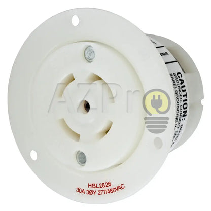 Conector Receptaculo Twist Lock Hembra 30a 277-480v L22-30R HBL2826 Hubbell - Electrónica > Audio > Equipos para