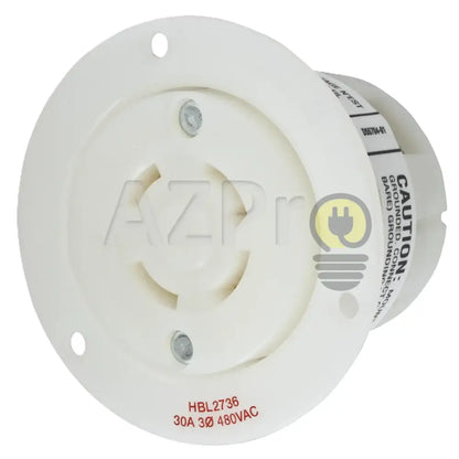 Conector Receptaculo Twist Lock Hembra 30a 480v L16-30R HBL2736 Hubbell - Electrónica > Audio > Equipos para escenario