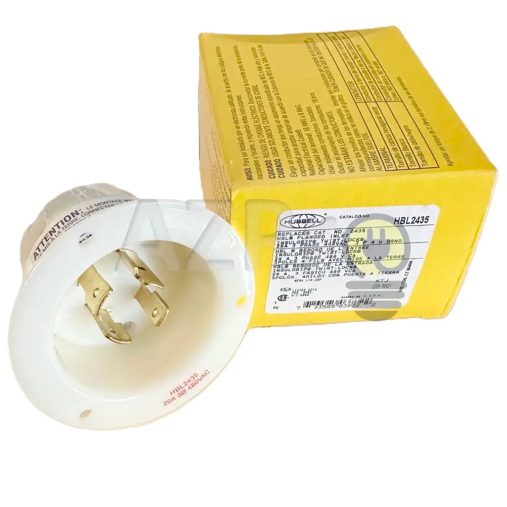 Conector Receptaculo Twist Lock Macho 20a 480v L16-20P HBL2435 Hubbell - Electrónica > Audio > Equipos para escenario