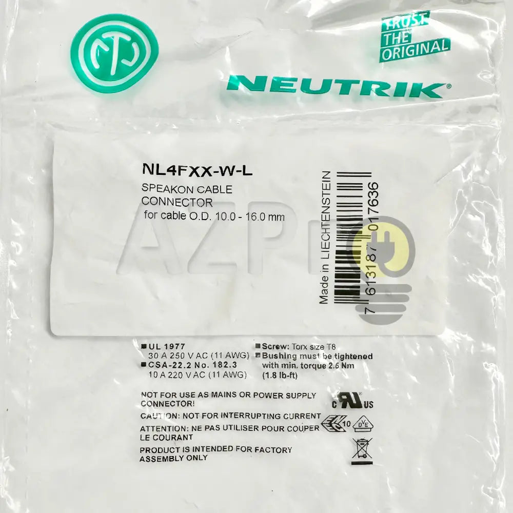 Conector Speakon Hembra Linea Cable 4 Polos Nl4Fx Neutrik Electrónica > Audio Equipos Para Escenario