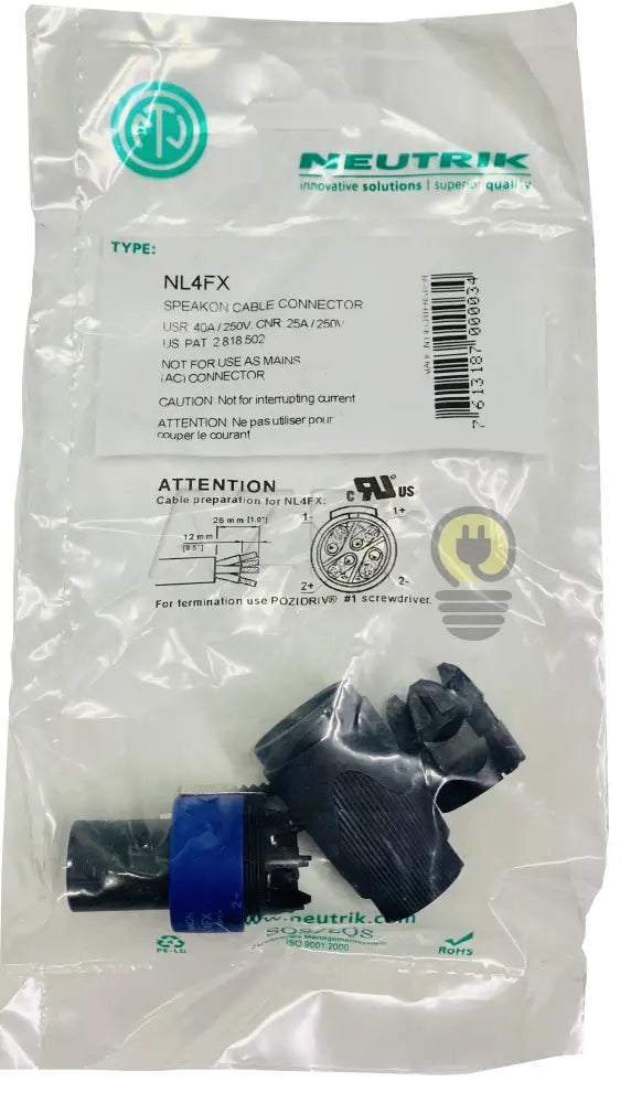 Conector Speakon Hembra Linea Cable 4 Polos Nl4Fx Neutrik Electrónica > Audio Equipos Para Escenario