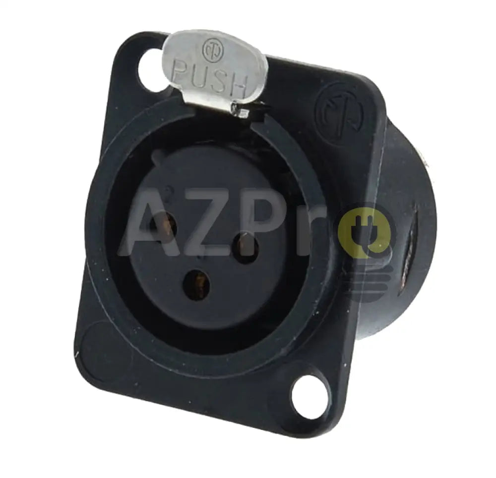 Conector Xlr 3 Pin Hembra Chasis Negro Oro Nc3Fp Neutrik Electrónica > Audio Equipos Para Escenario