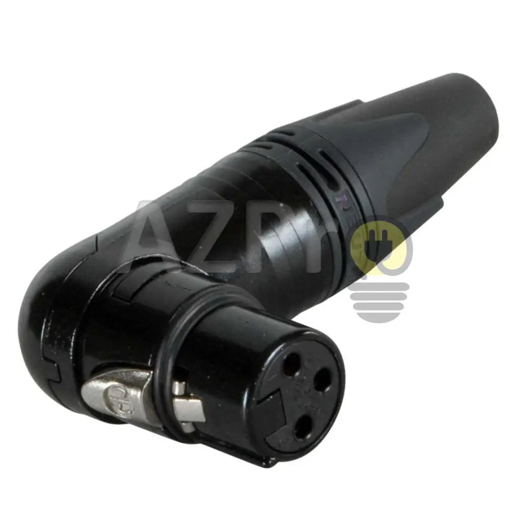 Conector Xlr 3 Pin Hembra Linea Angular Negro Oro NC3FRX-B Neutrik - Electrónica > Audio > Equipos para escenario