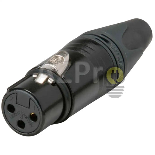 Conector Xlr 3 Pin Hembra Linea Negro Oro Nc3Fxx Neutrik Electrónica > Audio Equipos Para Escenario