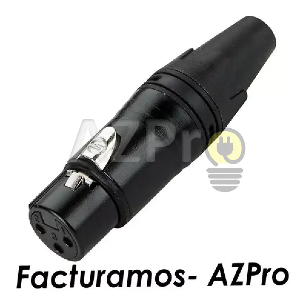 Conector Xlr 3 Pin Hembra Linea Negro Oro Nc3Fxx Neutrik Electrónica > Audio Equipos Para Escenario