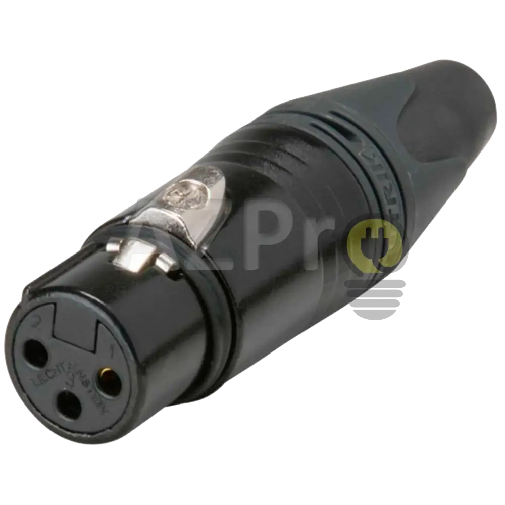 Conector Xlr 3 Pin Hembra Linea Negro Oro Nc3Fxx Neutrik Electrónica > Audio Equipos Para Escenario