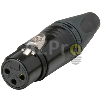 Conector Xlr 3 Pin Hembra Linea Negro Oro Nc3Fxx Neutrik Electrónica > Audio Equipos Para Escenario