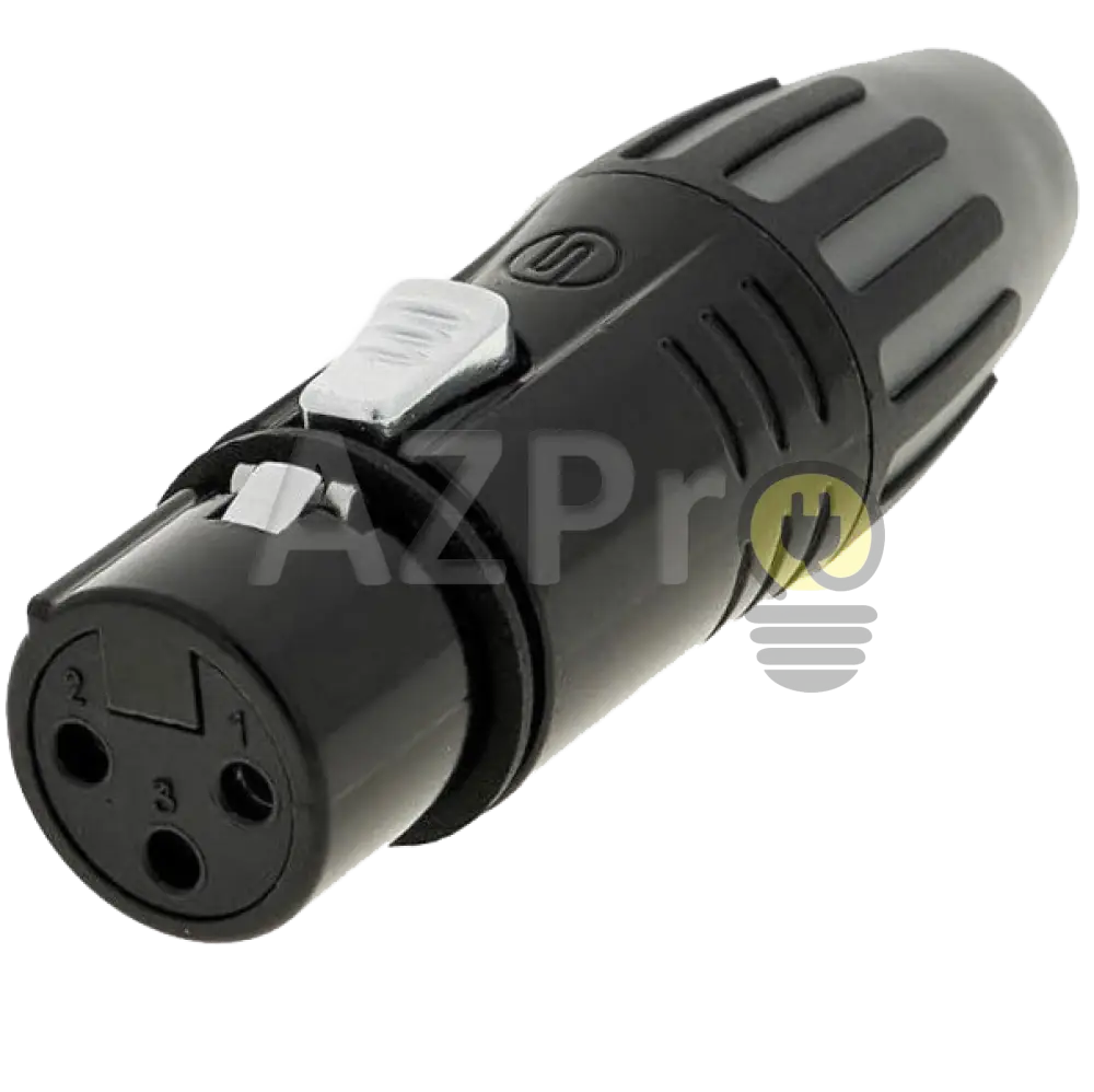 Conector Xlr 3 Pin Hembra Linea Negro Oro Nc3Fxx Seetronic Electrónica > Audio Equipos Para