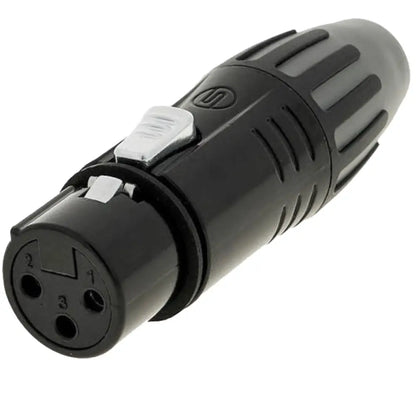 Conector Xlr 3 Pin Hembra Linea Negro Oro Nc3Fxx Seetronic Electrónica > Audio Equipos Para