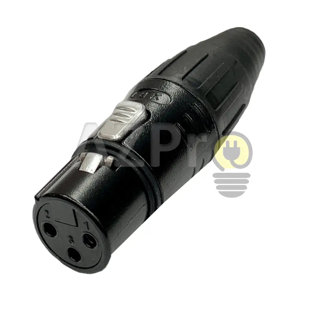 Conector Xlr 3 Pin Hembra Linea Negro Oro Nc3Fxx Seetronic Electrónica > Audio Equipos Para