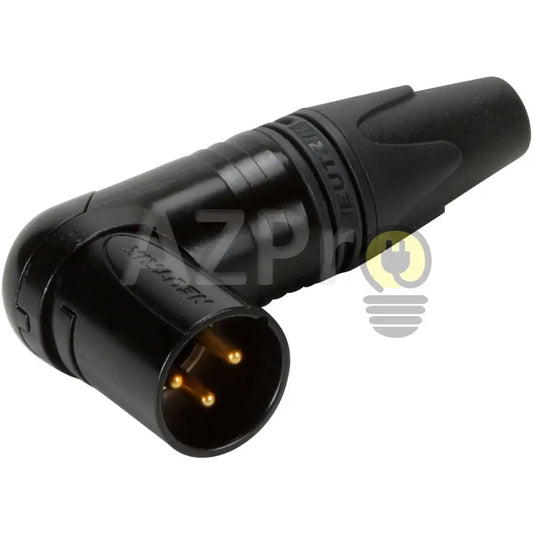 Conector Xlr 3 Pin Macho Linea Angular Negro Oro NC3MRX-B Neutrik - Electrónica > Audio > Equipos para escenario