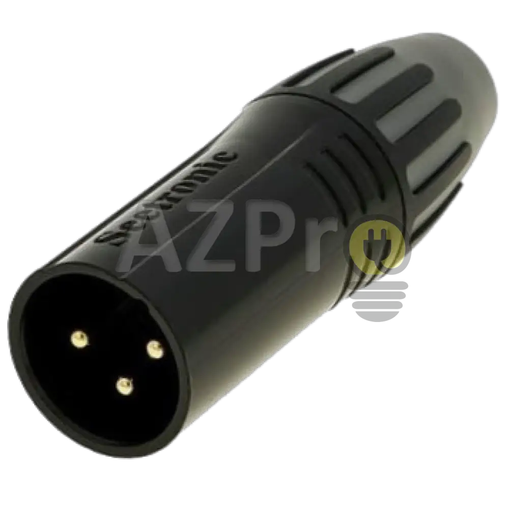 Conector Xlr 3 Pin Macho Linea Negro Oro Nc3Mxx Seetronic Electrónica > Audio Equipos Para Escenario