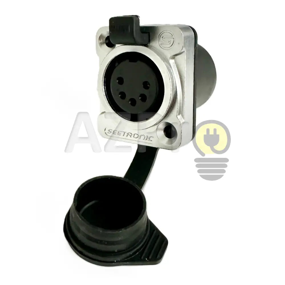 Conector Xlr 5 Pin Hembra Chasis IP65 Intemperie NC5FDX-TOP K5F2C-W Seetronic Electrónica > Audio > Equipos para