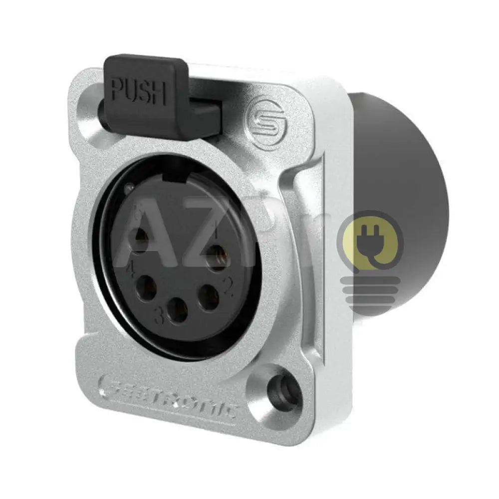 Conector Xlr 5 Pin Hembra Chasis IP65 Intemperie NC5FDX-TOP K5F2C-W Seetronic Electrónica > Audio > Equipos para