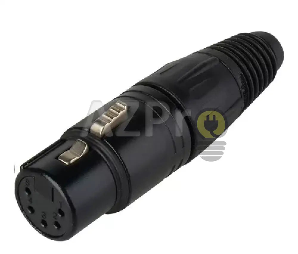 Conector Xlr 5 Pin Hembra Linea Negro Oro Nc5fx Neutrik – AZPro