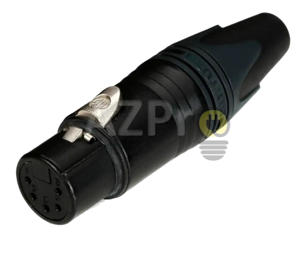 Conector Xlr 5 Pin Hembra Linea Negro Oro Nc5Fxx Neutrik Electrónica > Audio Equipos Para Escenario