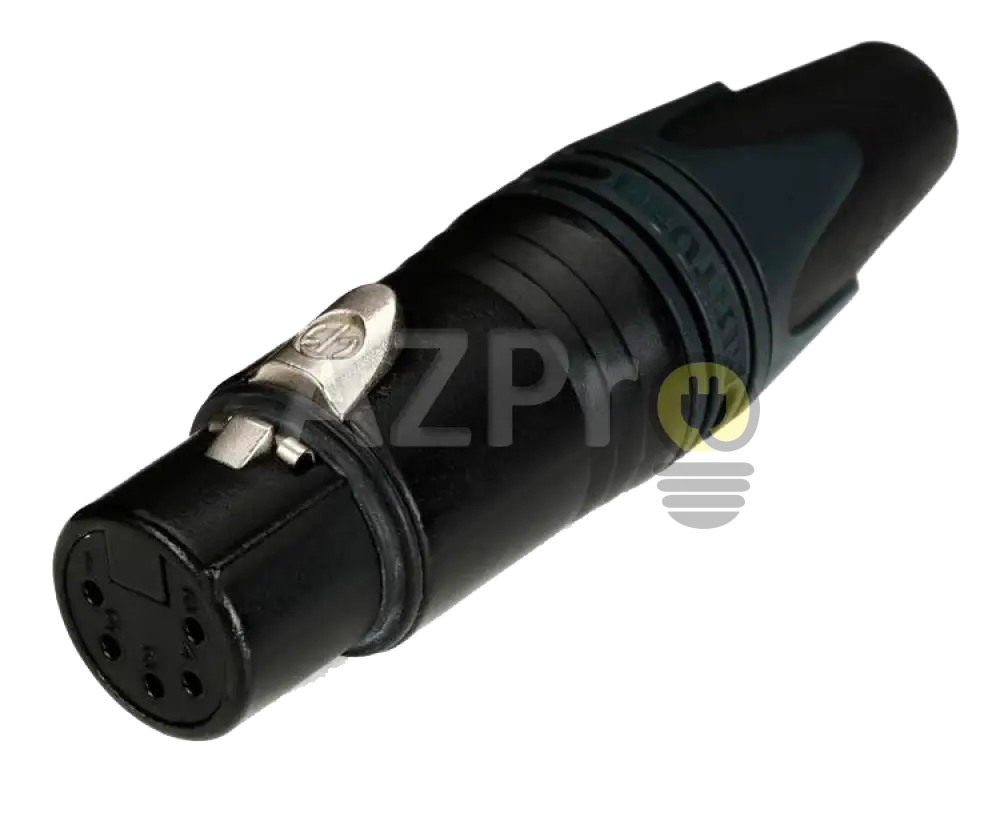 Conector Xlr 5 Pin Hembra Linea Negro Plata Nc5Fxx-Bag Neutrik Electrónica > Audio Equipos Para