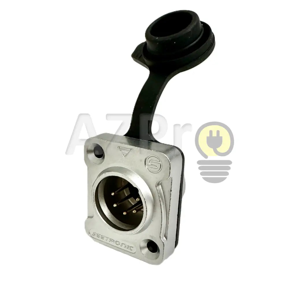Conector Xlr 5 Pin Macho Chasis IP65 Intemperie NC5MDX-TOP J5F2C-W Seetronic Electrónica > Audio > Equipos para