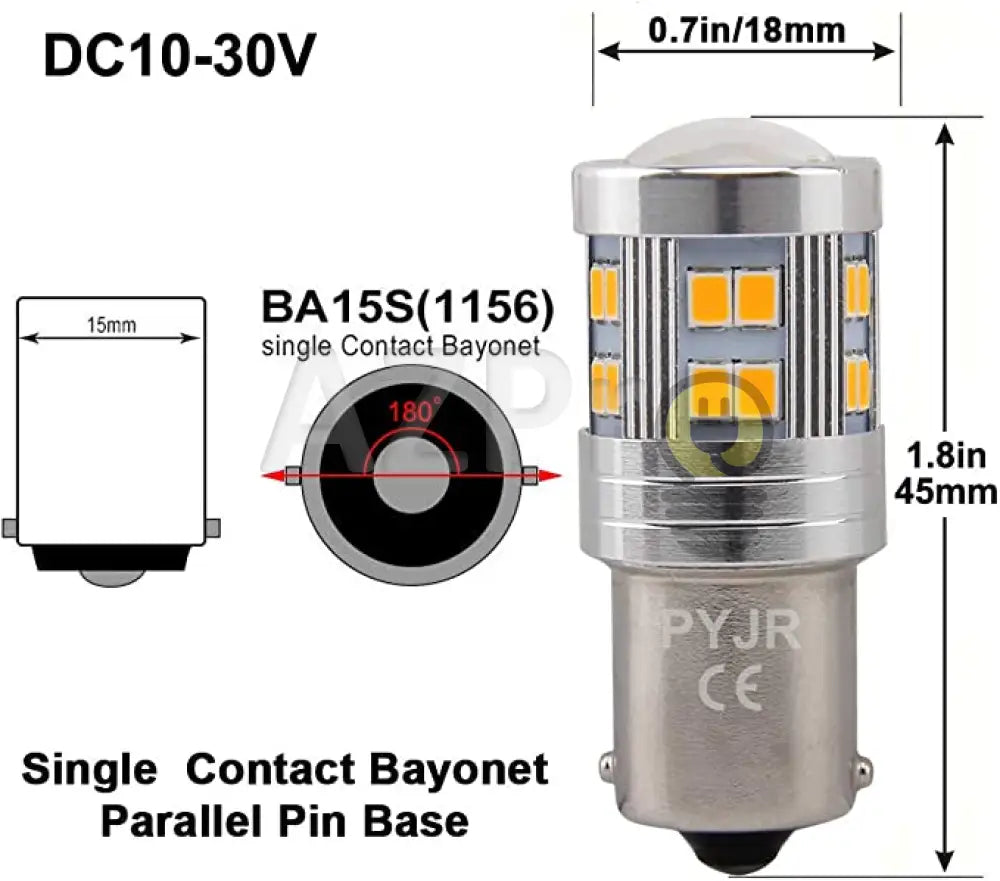 Foco 1156A - 7506 1141 Led Luz Ambar Amber 1.3W 12.8V 2Pz Osram Casa Y Jardín > Iluminación