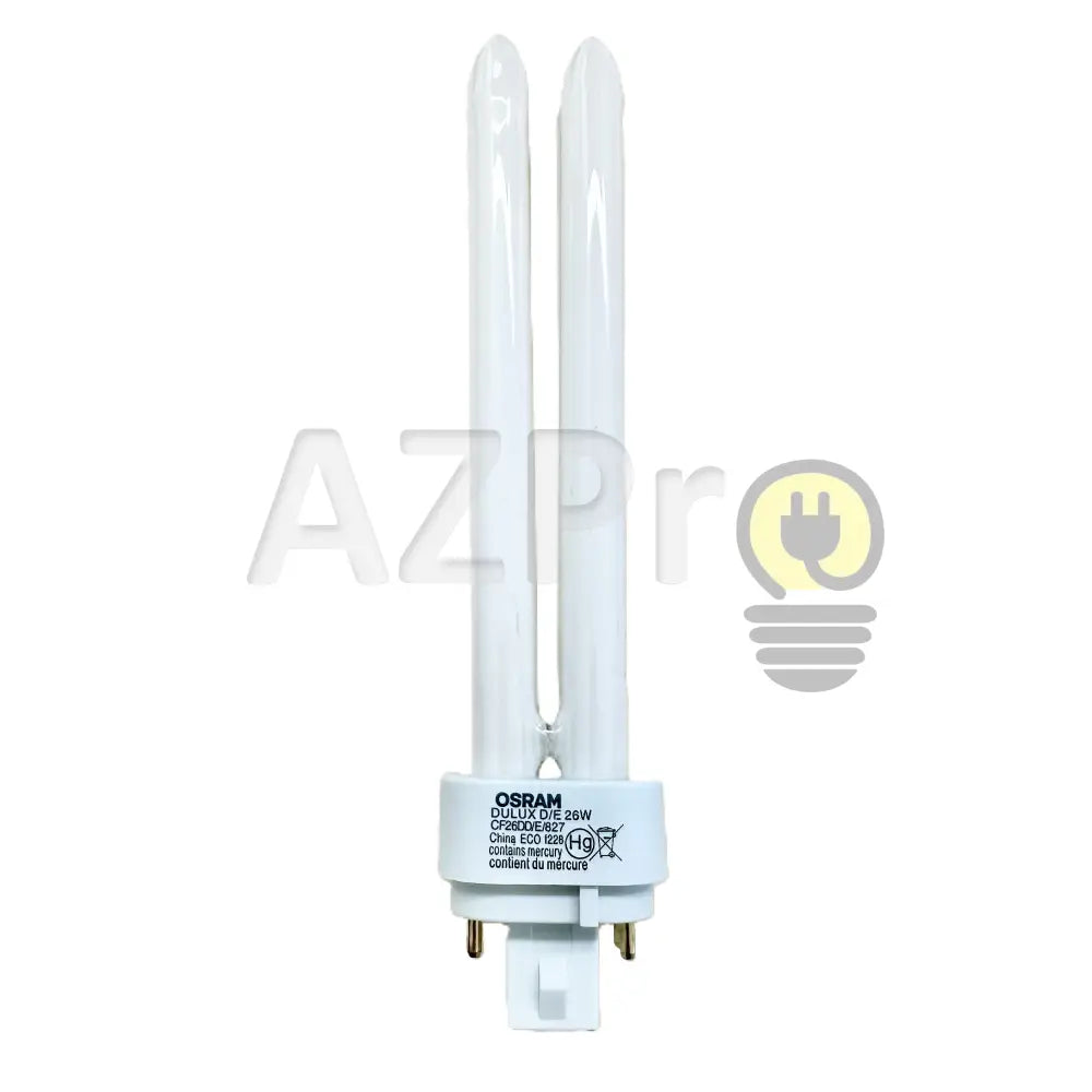 Foco Dulux D/E 26 Lampara Fluorescente 26W G24Q - 3 Blanco Calido 2700K Osram Casa Y Jardín >