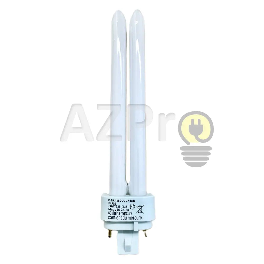 Foco Dulux D/E 26 Lampara Fluorescente 26W G24Q - 3 Blanco Calido 3500K Osram Casa Y Jardín >