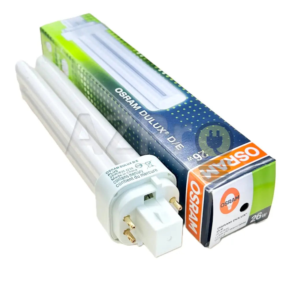 Foco Dulux D/E 26 Lampara Fluorescente 26W G24Q - 3 Blanco Calido 3500K Osram Casa Y Jardín >