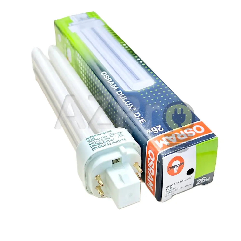 Foco Dulux D/E 26 Lampara Fluorescente 26W G24Q - 3 Blanco Neutro 4100K Osram Casa Y Jardín >