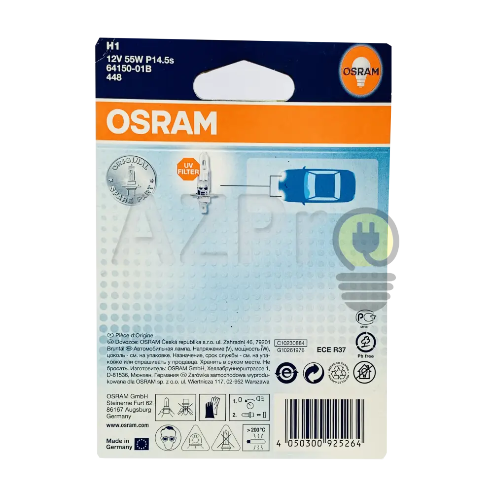 Foco H1 Lampara Halogena Automotriz 100W 12V Px14.5S Osram Casa Y Jardín > Iluminación Focos