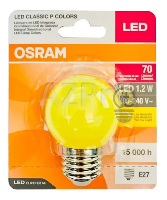 Foco Led Bulb 1.2W 120V E27 Classic P Decorativo Amarillo Osram Casa Y Jardín > Iluminación