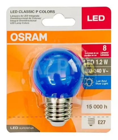 Foco Led Bulb 1.2W 120V E27 Classic P Decorativo Azul Osram Casa Y Jardín > Iluminación Bombillas