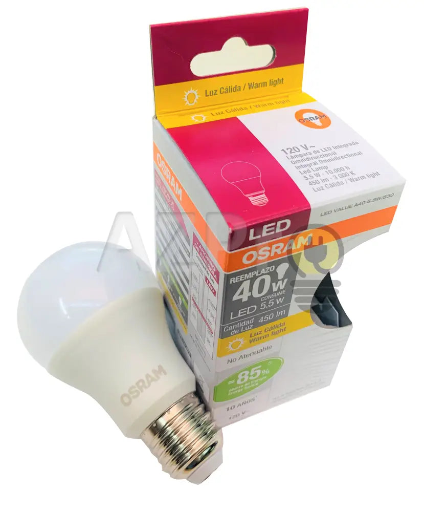 Foco Led Bulb 5.5W 120V Base E27 Blanco Calido 85931 Osram Casa Y Jardín > Iluminación Bombillas Con